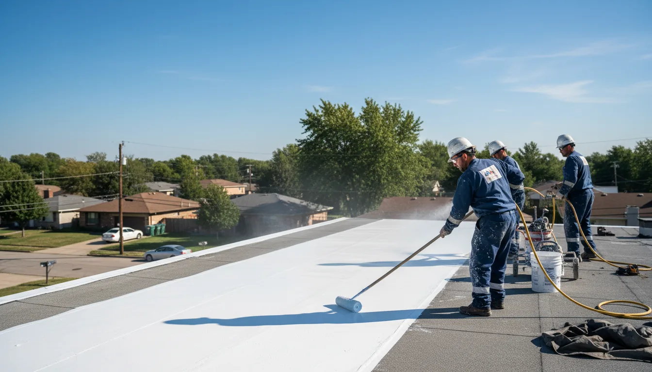 Commercial roof coating in Islandia, NY near me